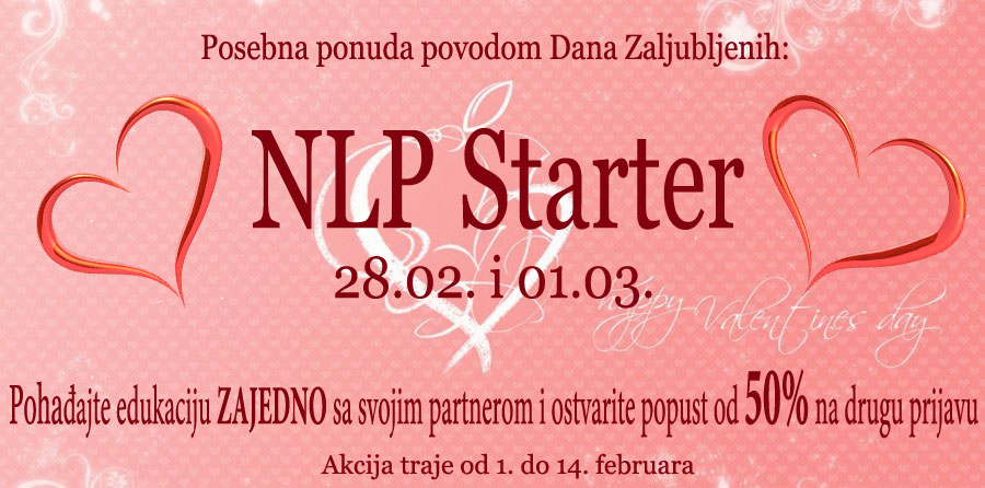 Posebna ponuda povodom Dana Zaljubljenih – NLP Starter