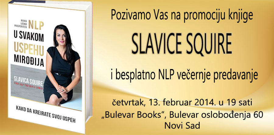 Novi Sad – besplatno NLP predavanje Slavice Squire